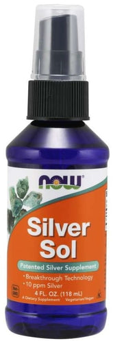 Argent colloïdal argent sol argent 10 ppm 118 ml NOW FOODS